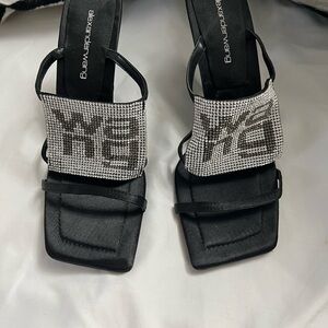 Alexander Wang Black Heels with Silver Accents